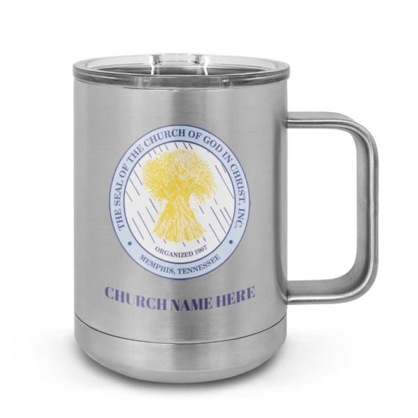 15 Oz Polar Camel Coffee Mug w/ Lid - Printed