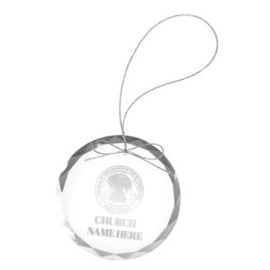 Round Glass Ornament - Laser Etched